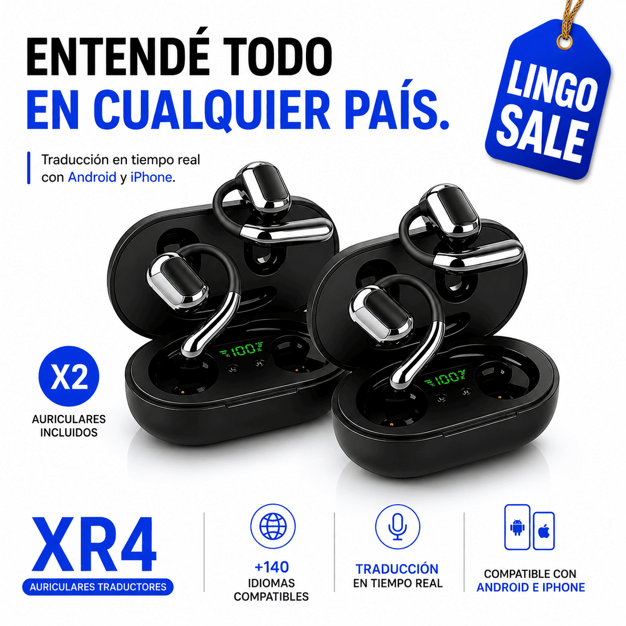 2 Auriculares traductores XR4